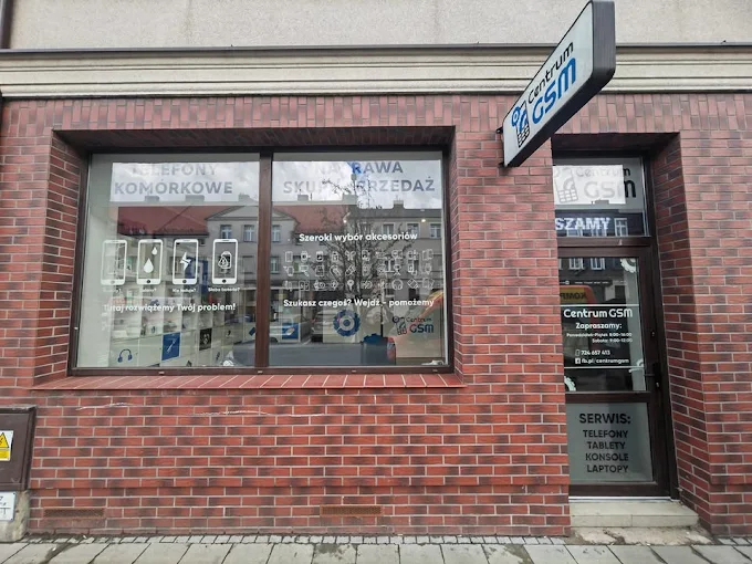 Witryna salonu Centrum GSM przy ul. Mickiewicza 10/1
